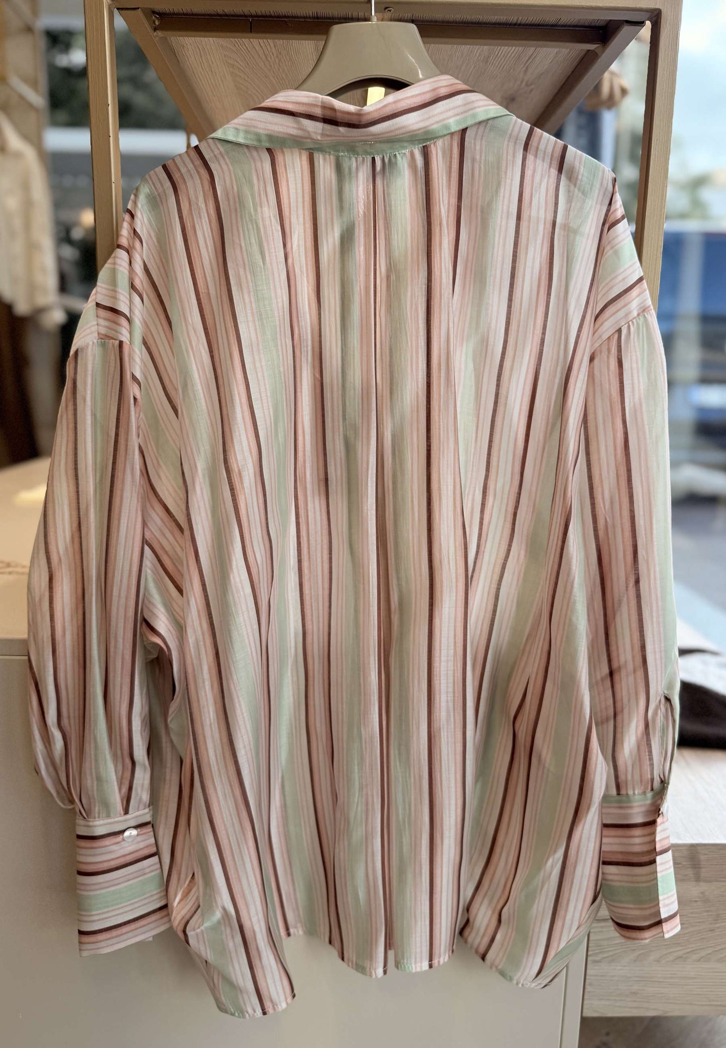 MARYLEY - Camicia Over A Righe Multicolor