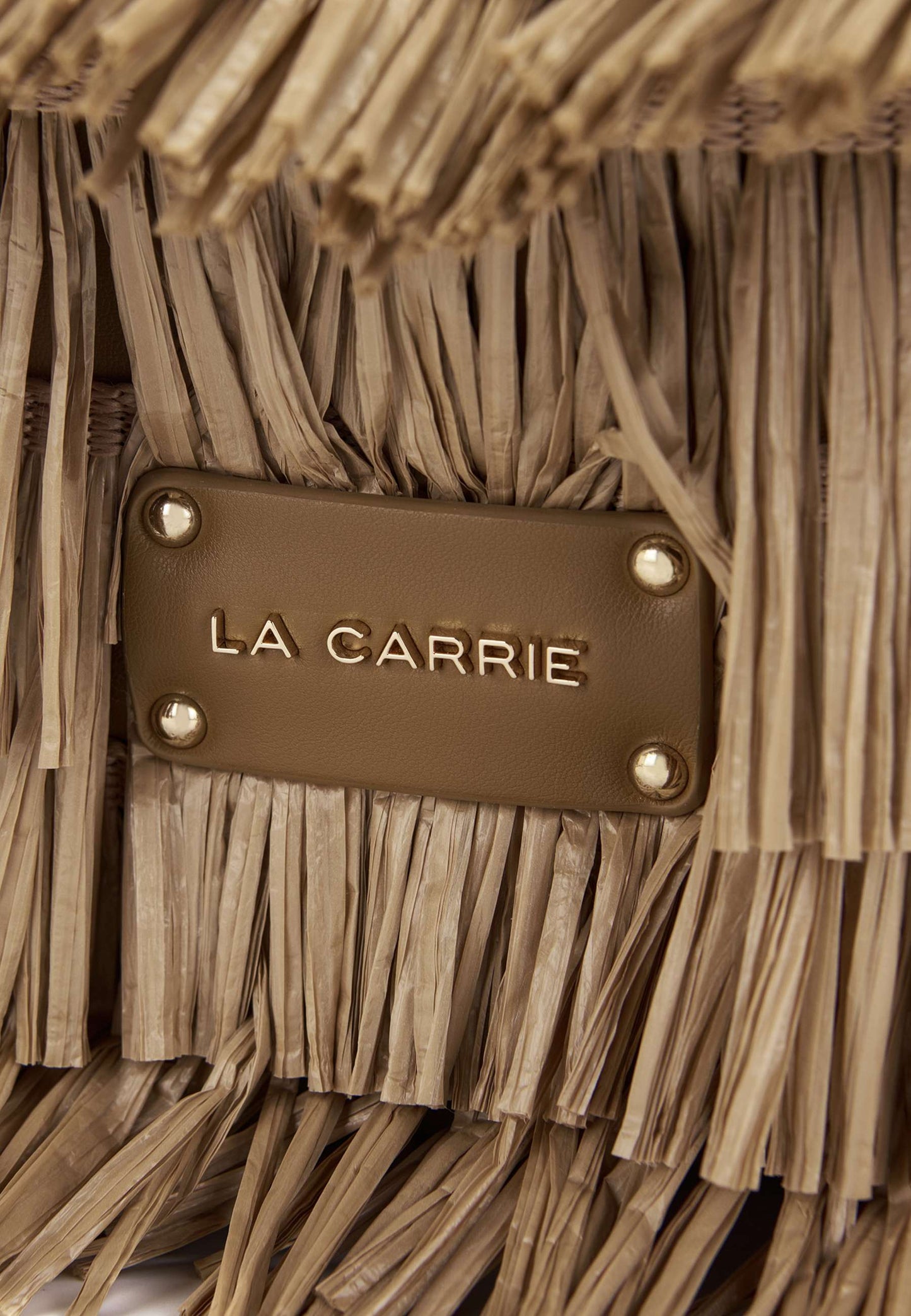LA CARRIE - Shopping Bag In Raffia Marrone
