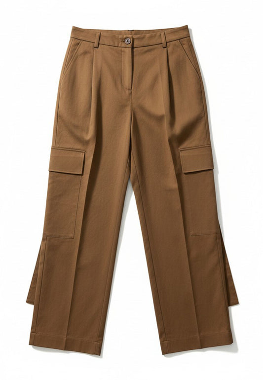 MARYLEY - Pantalone Cargo Tabacco