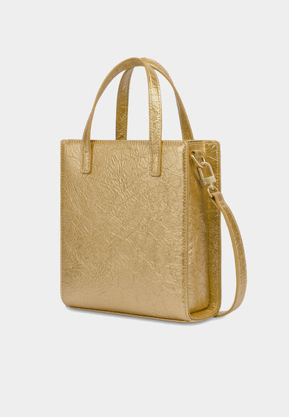 LOVE MOSCHINO - Borsa A Mano Laminata Oro