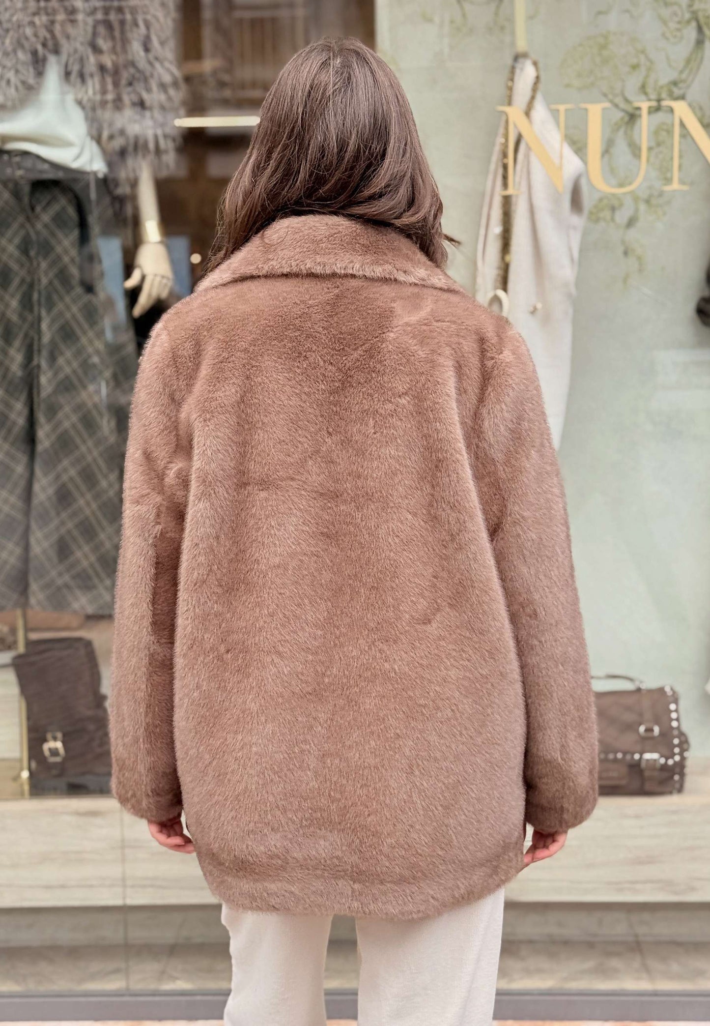 ALEX & MAX - Giacca In Ecopelliccia Taupe