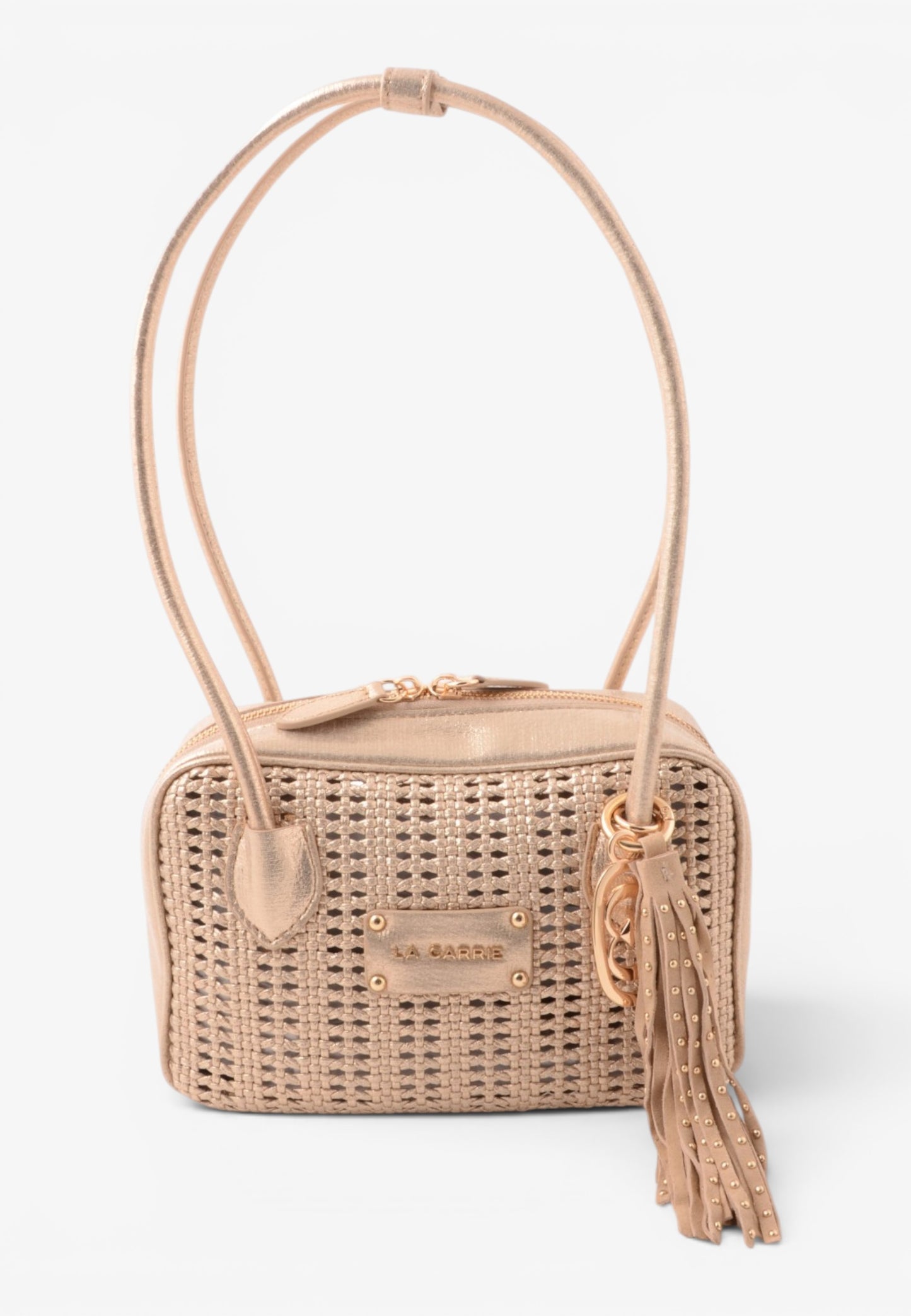 LA CARRIE - Borsa A Spalla Intrecciata Oro