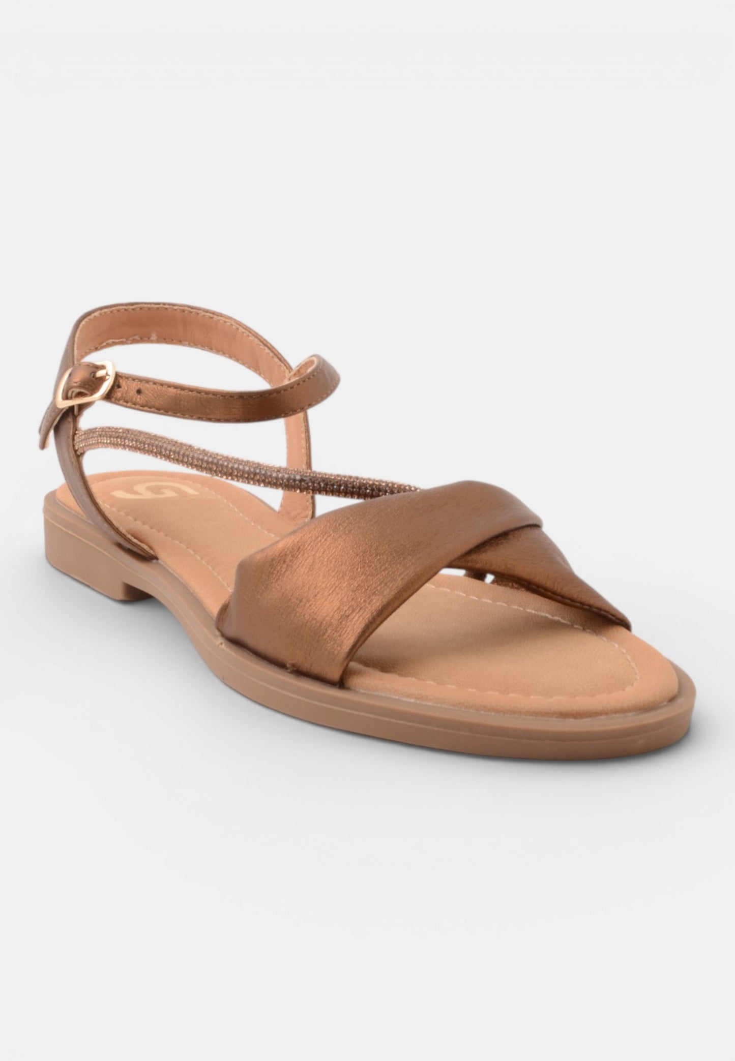 GOLD&GOLD - Sandalo Intreccio Bronzo