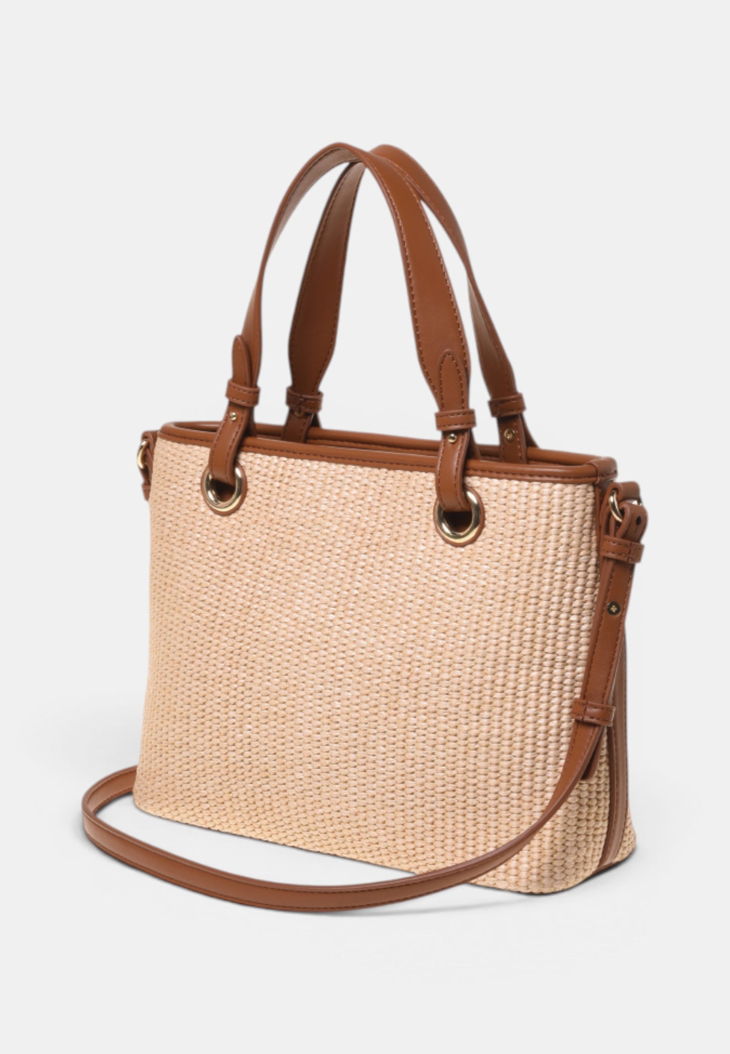 LOVE MOSCHINO - Borsa A Mano In Raffia Cuoio