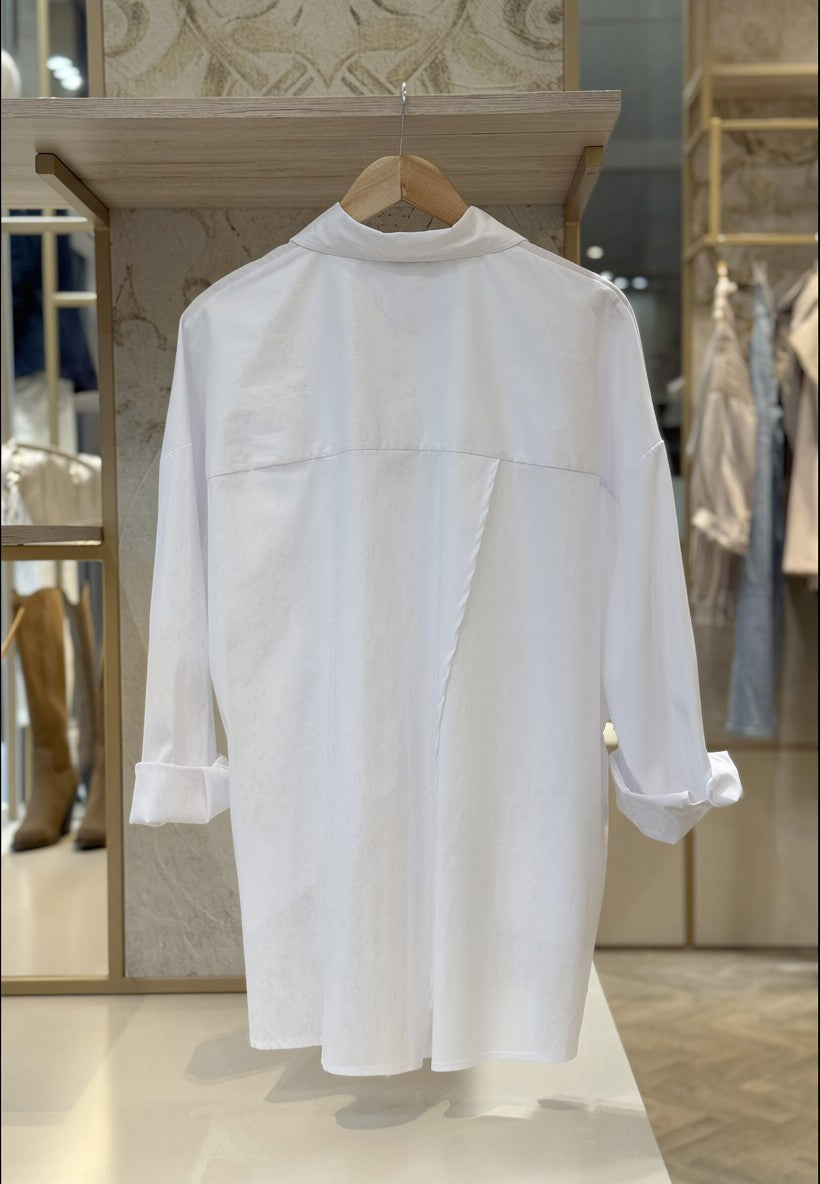 SUSY STAR CURVY - Camicia Asimmetrica Bianca