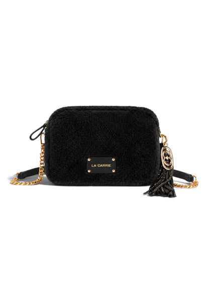 LA CARRIE - Borsa A Tracolla TEDDY ECO FUR Nero