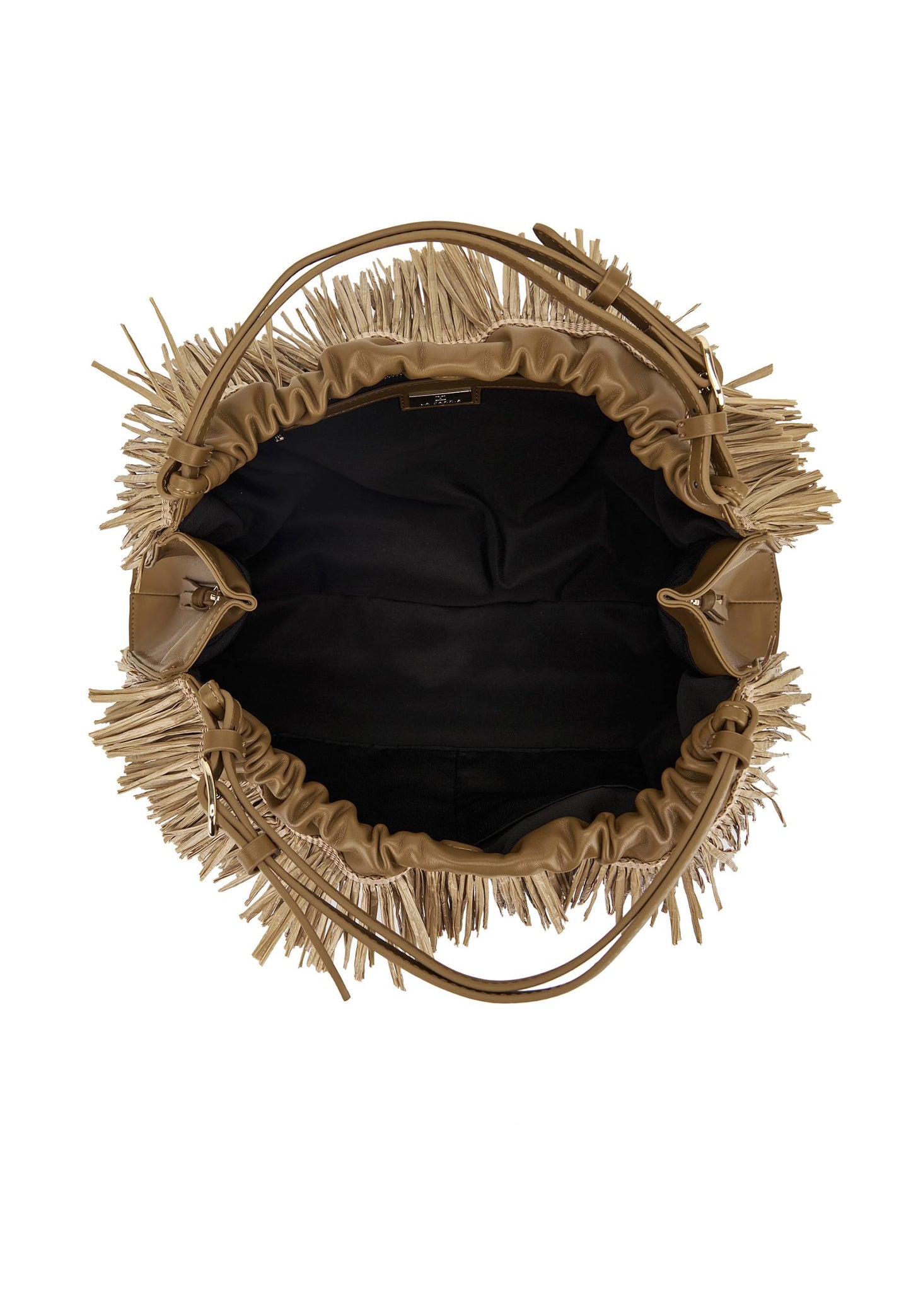 LA CARRIE - Shopping Bag In Raffia Marrone