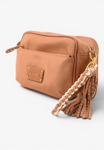 LA CARRIE - Borsetta a Tracolla DARK NYLON Cuoio