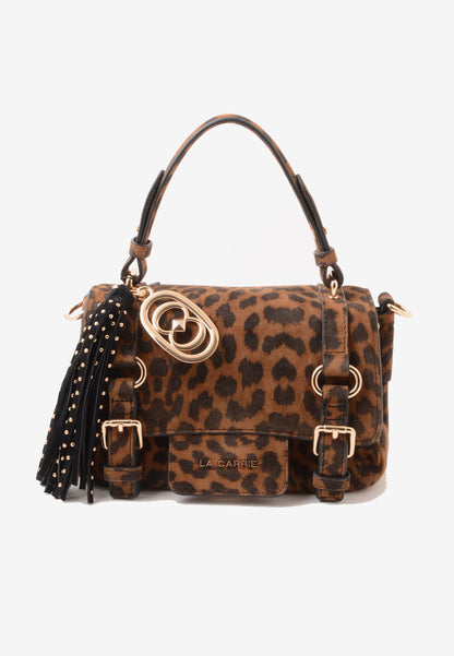 LA CARRIE - Borsa A Mano Animalier Leopardato