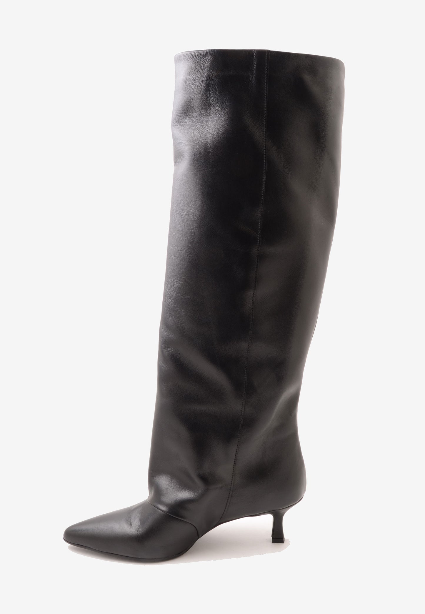 DIVINE FOLLIE - Stivale Alto Tacco Basso Nero