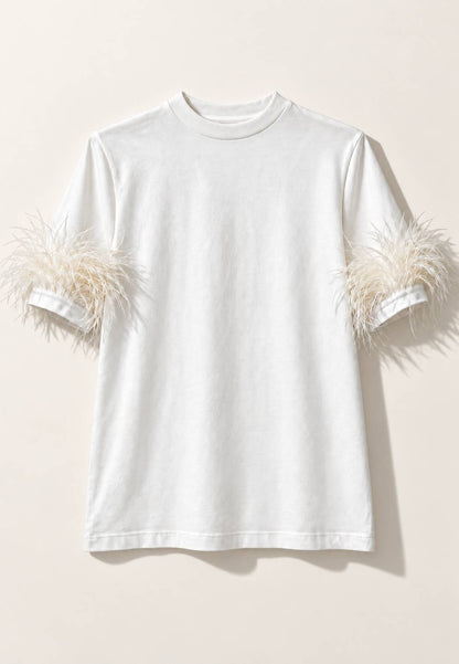 MOTEL - T-Shirt Marabù Panna
