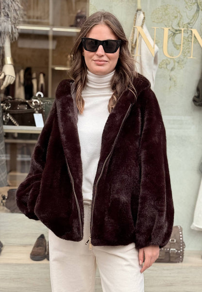 MOTEL - Giubbotto In Ecopelliccia Moro