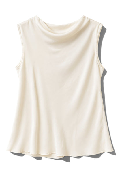 MOTEL - Maglia Smanicata In Viscosa Burro