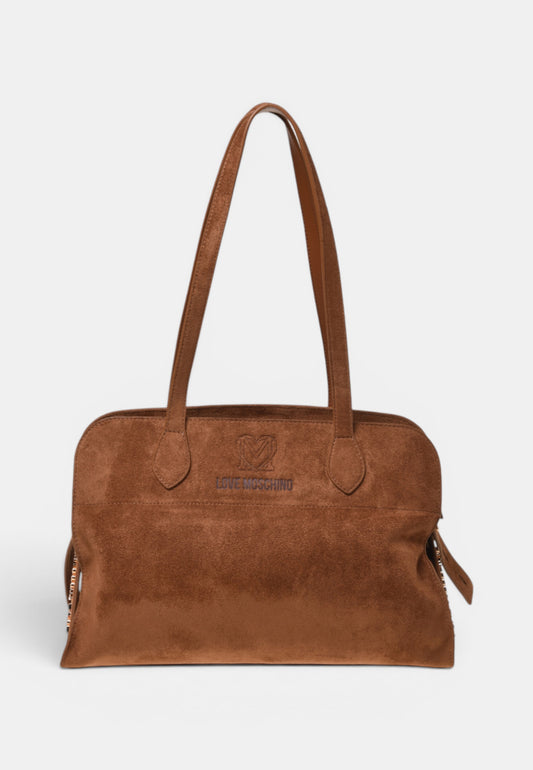 LOVE MOSCHINO - Shopping Bag Love In Camoscio Cuoio