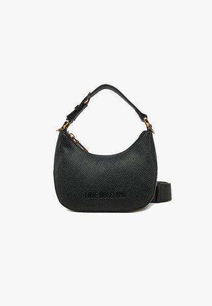 LOVE MOSCHINO - Borsetta Hobo Lettering Nero