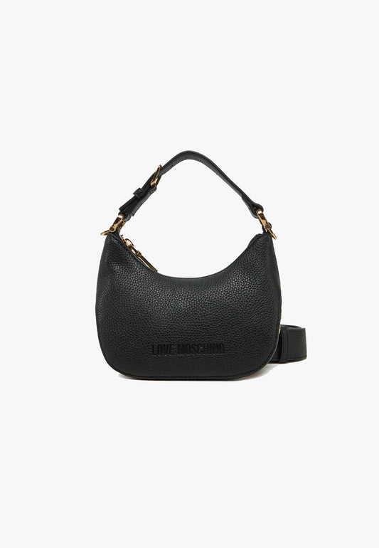 LOVE MOSCHINO - Borsetta Hobo Lettering Nero