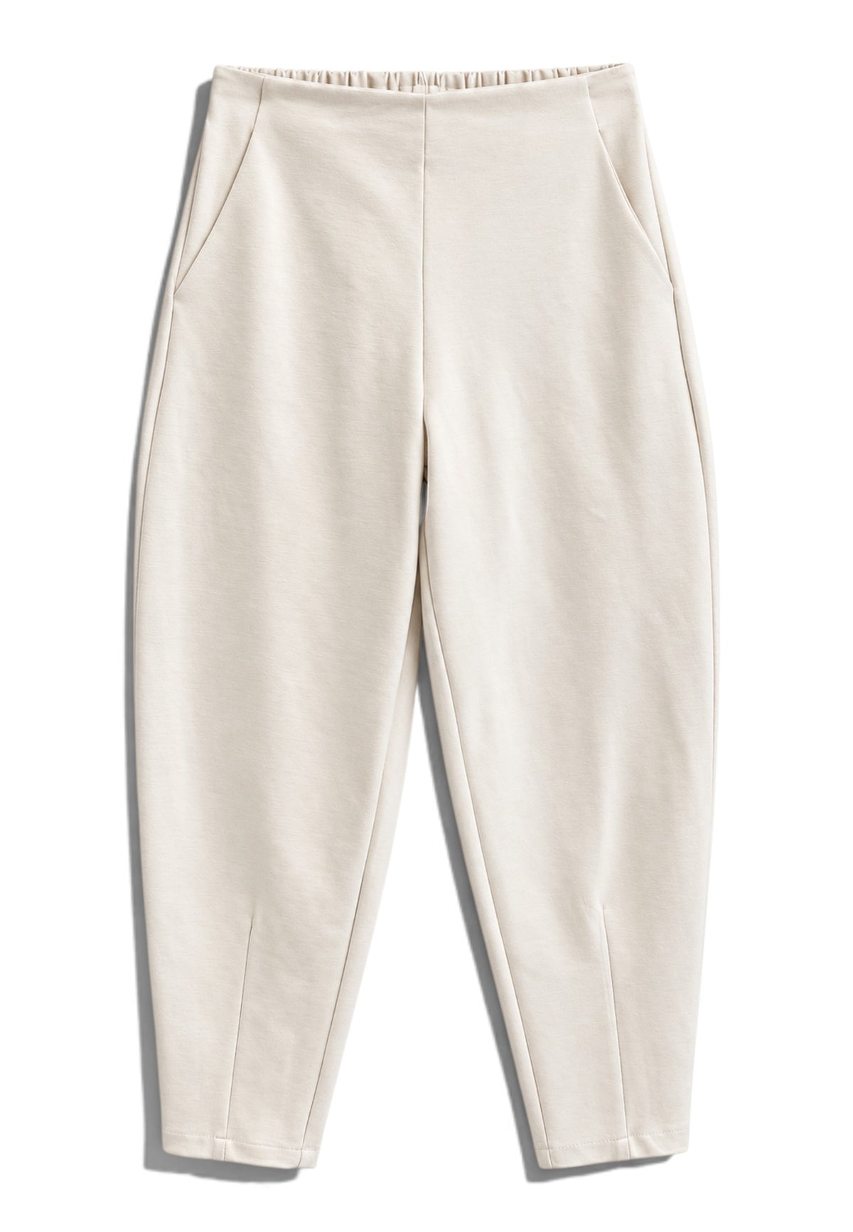 LE STREGHE - Pantalone Baloon Punto Milano Panna