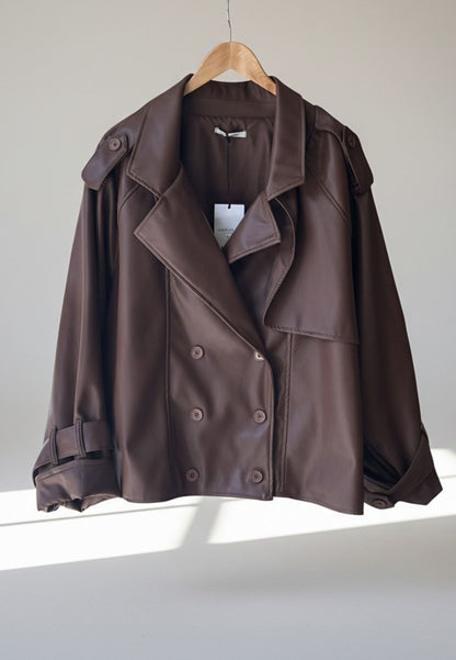 SUSY STAR CURVY - Chiodo In Ecopelle Moro