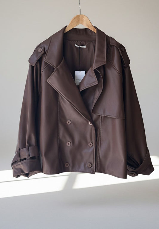 SUSY STAR CURVY - Chiodo In Ecopelle Moro