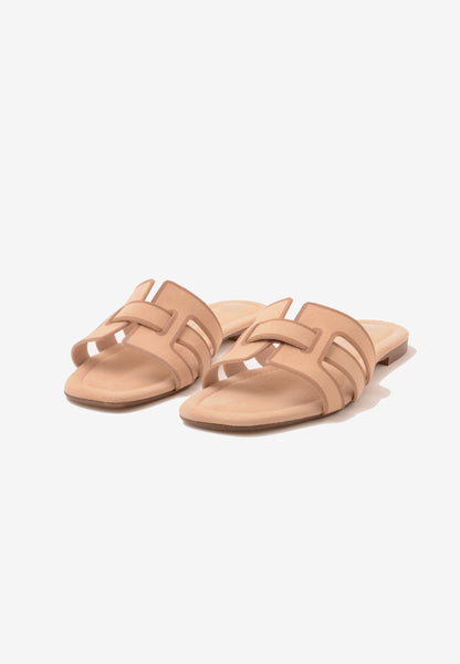 DIVINE FOLLIE - Ciabatta Camoscio Perle Rosa