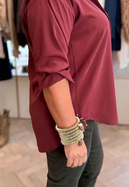 LE STREGHE Camicia Scivolata Bordeaux