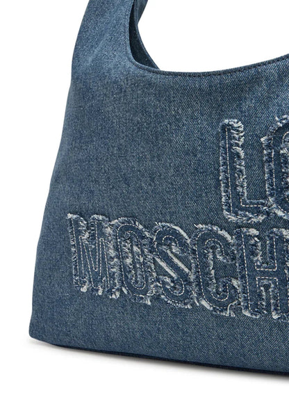LOVE MOSCHINO - Borsa Hobo Jeans Blu Scuro