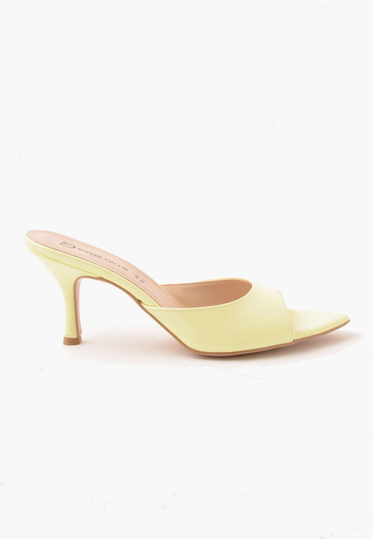 DIVINE FOLLIE - Sandalo Sabot In Vernice Giallo