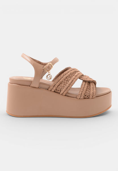 GOLD&GOLD - Sandalo Zeppa Mocha