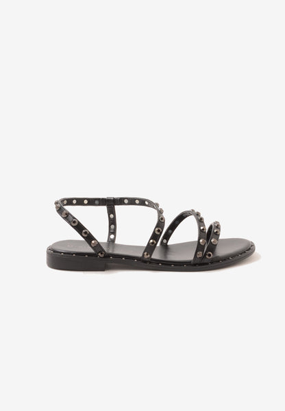 DIVINE FOLLIE - Sandalo Basso Borchie Nero