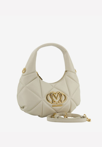 LOVE MOSCHINO - Hobo Bag Embossed Avorio