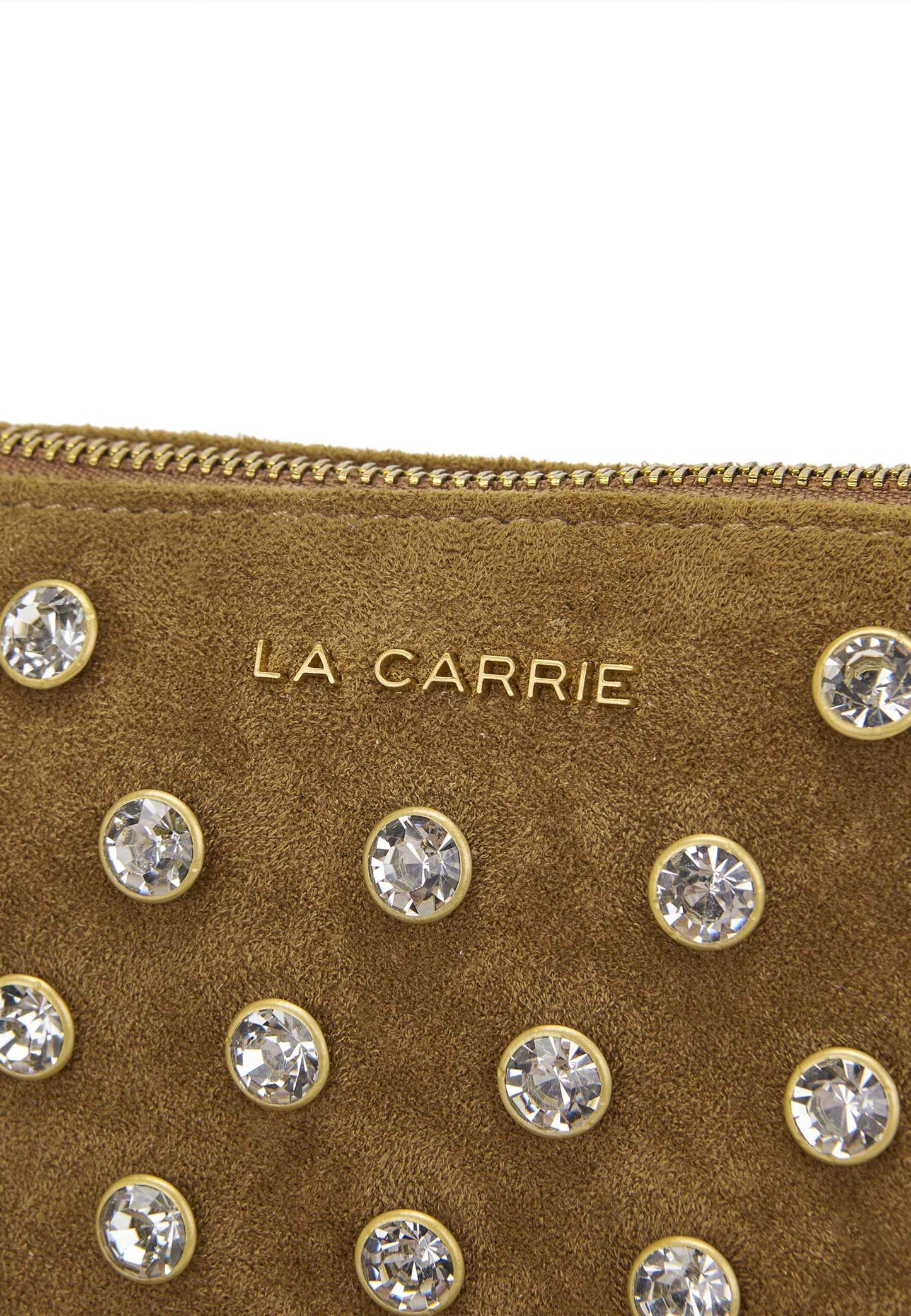 LA CARRIE - Borsetta Frange e Strass Cuoio