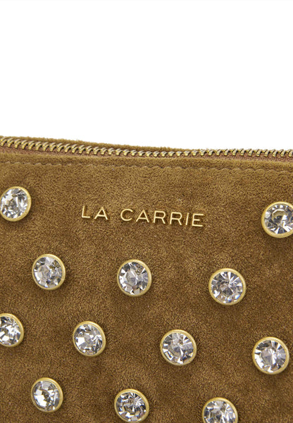 LA CARRIE - Borsetta Frange e Strass Cuoio