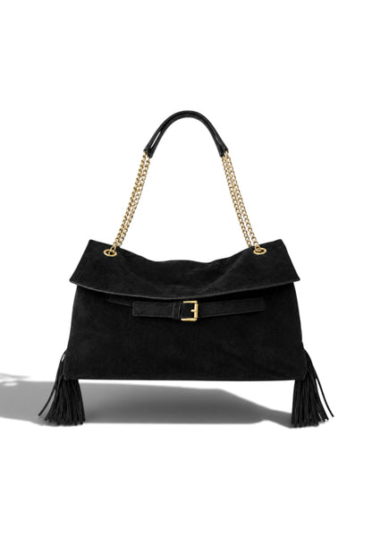 NUNZIA - Borsa Boho Chic Nero