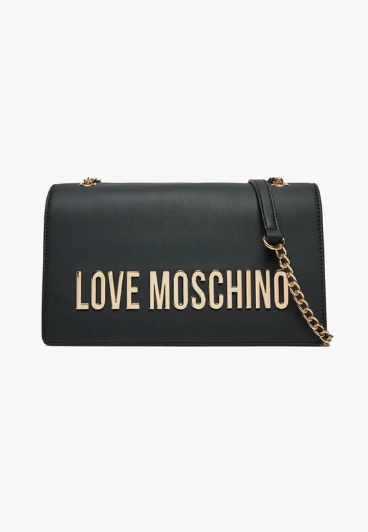 LOVE MOSCHINO - Borsa A Spalla Lettering Nero