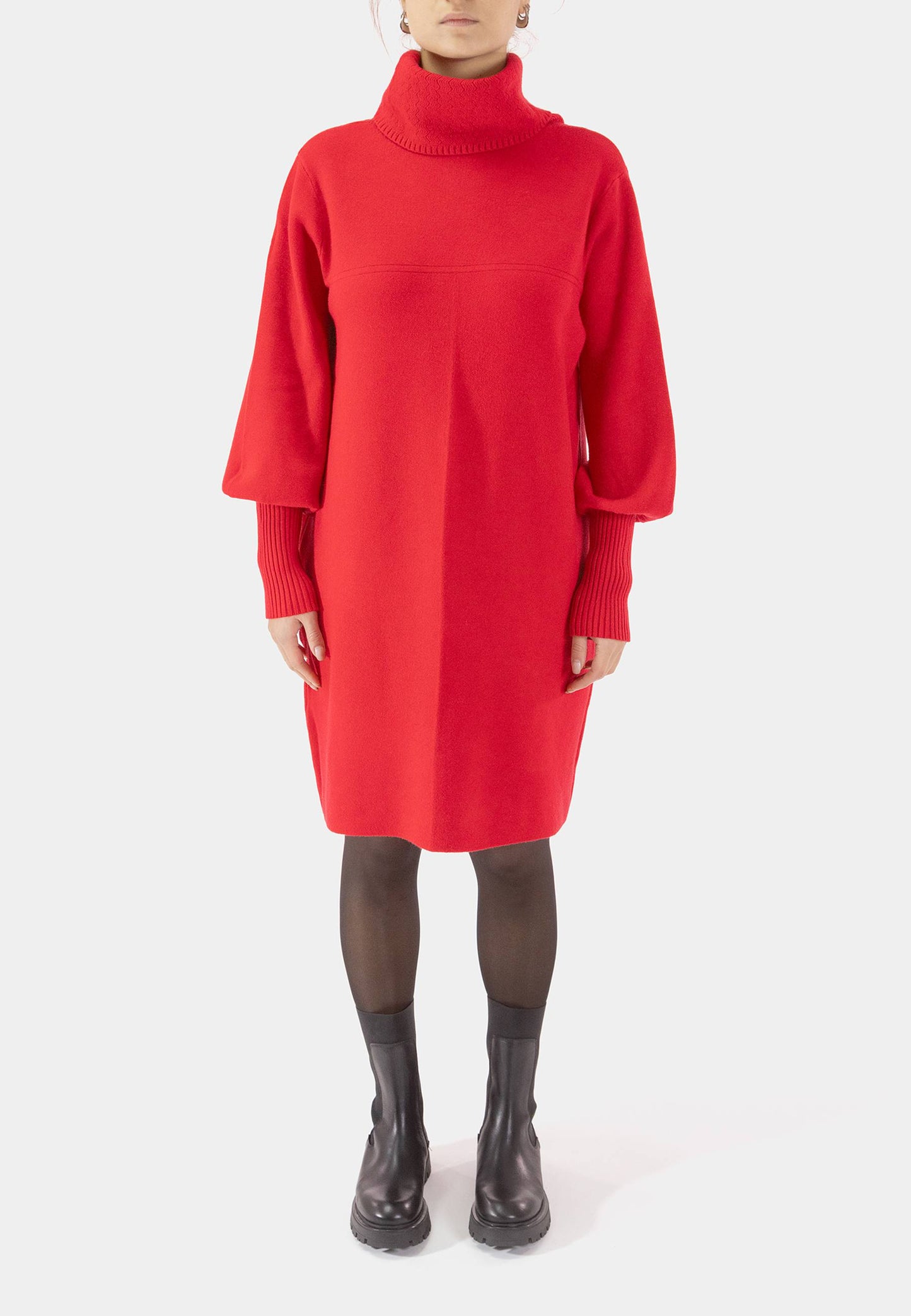 NUNZIA - Abito In Maglia Rosso