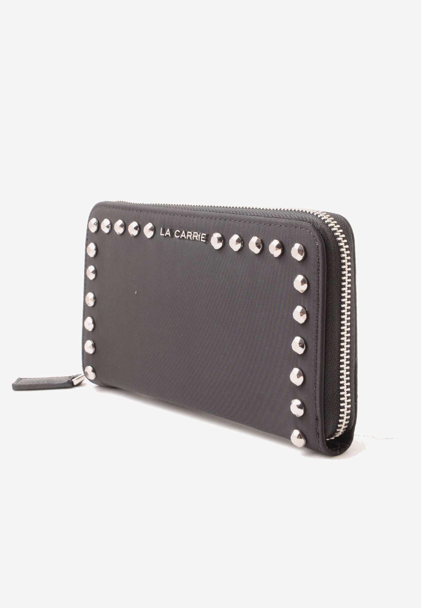 LA CARRIE - Portafoglio Zip Around Dark Nylon Nero