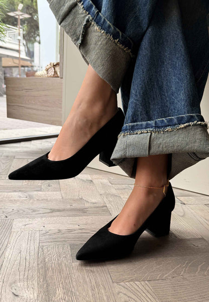 DIVINE FOLLIE - Pumps Camoscio 50mm Nero