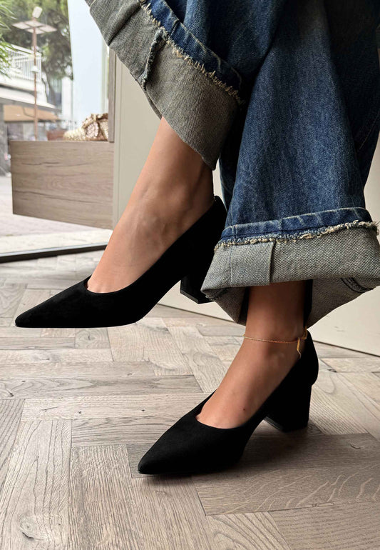 DIVINE FOLLIE - Pumps Camoscio 50mm Nero