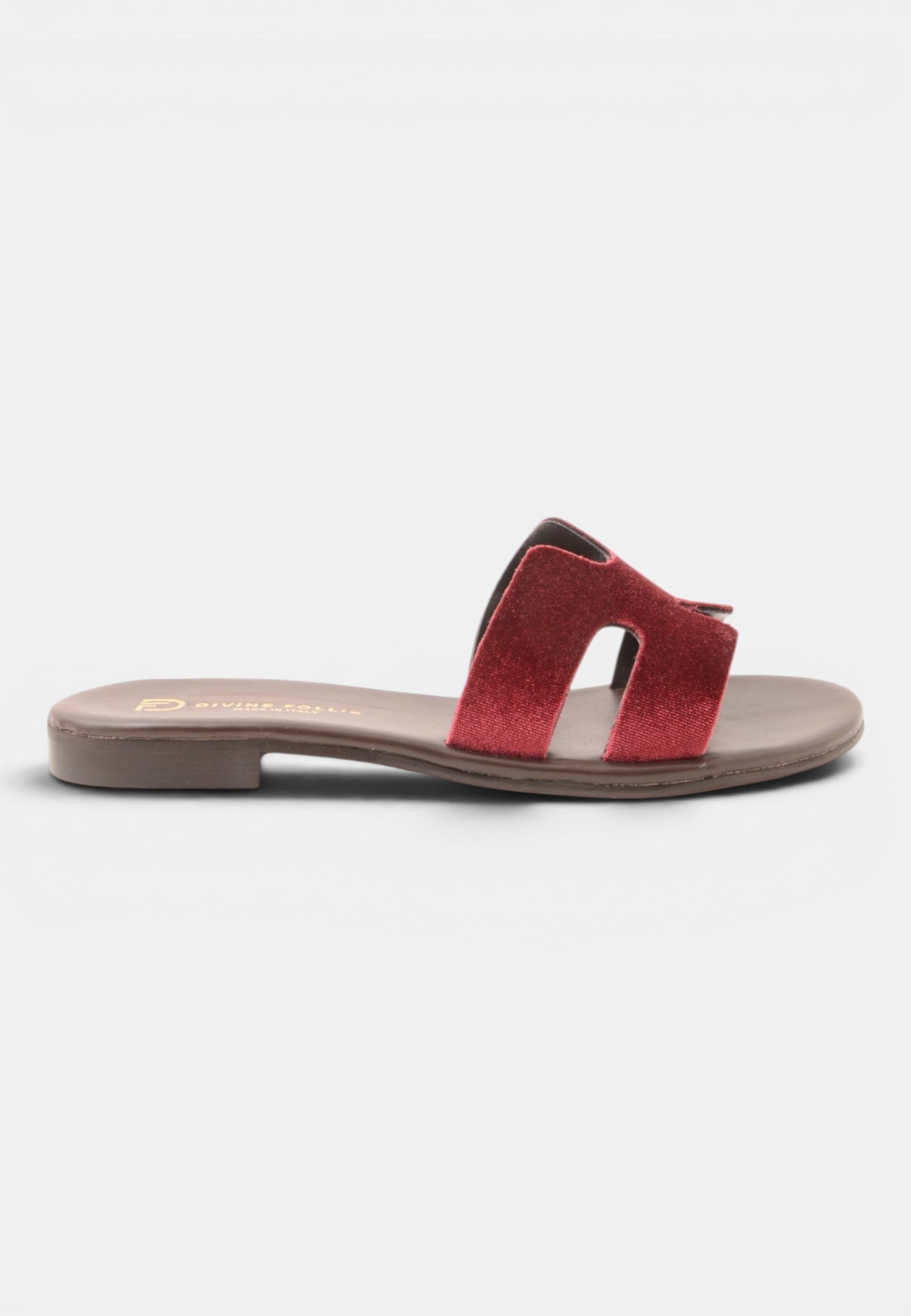 DIVINE FOLLIE - Ciabatta Camoscio Bordeaux