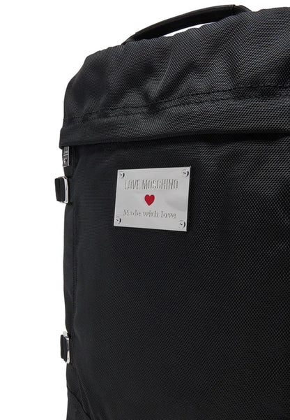 LOVE MOSCHINO - Borsone Da Viaggio Nylon Nero