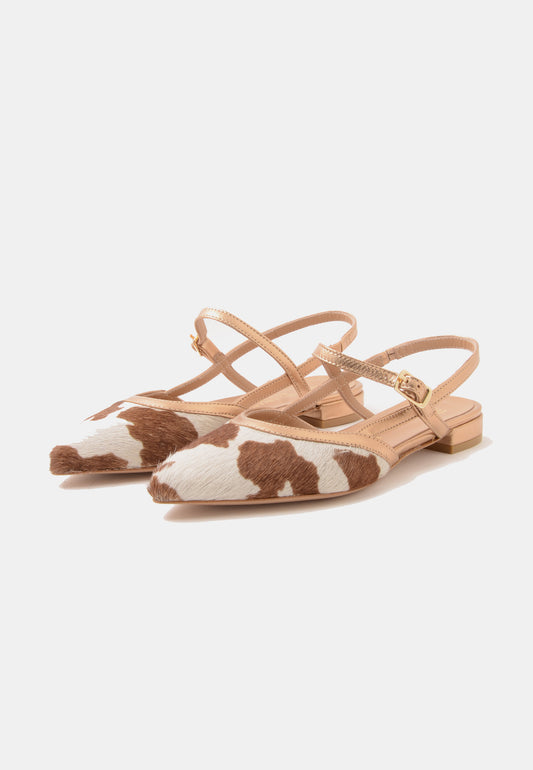 DIVINE FOLLIE - Slingback Cavallino Muccato Oro