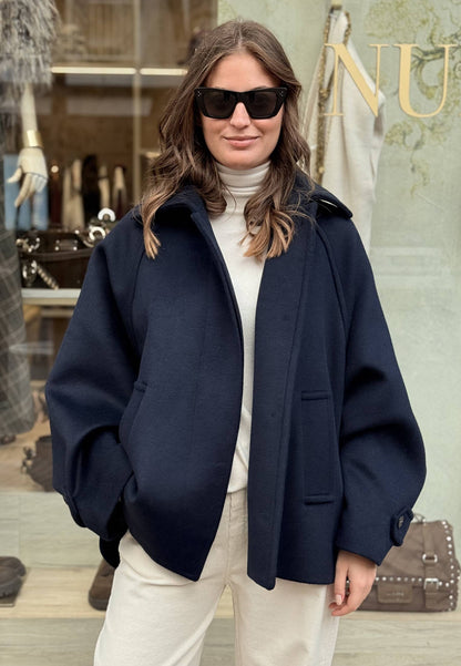 MOTEL - Cappotto Corto Over Blu