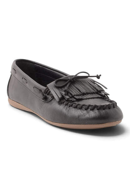 DIVINE FOLLIE - Mocassino Con Frangia e Laccetto Nero