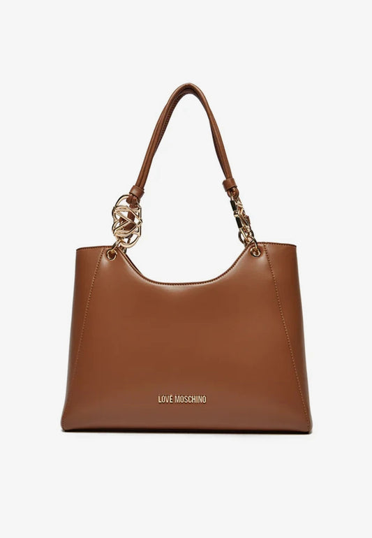LOVE MOSCHINO - Borsa A Spalla Cuore Cammello