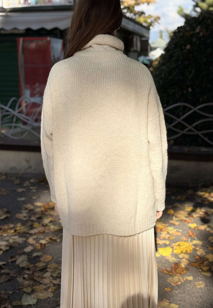 MOTEL - Maglione Over Dolcevita Panna