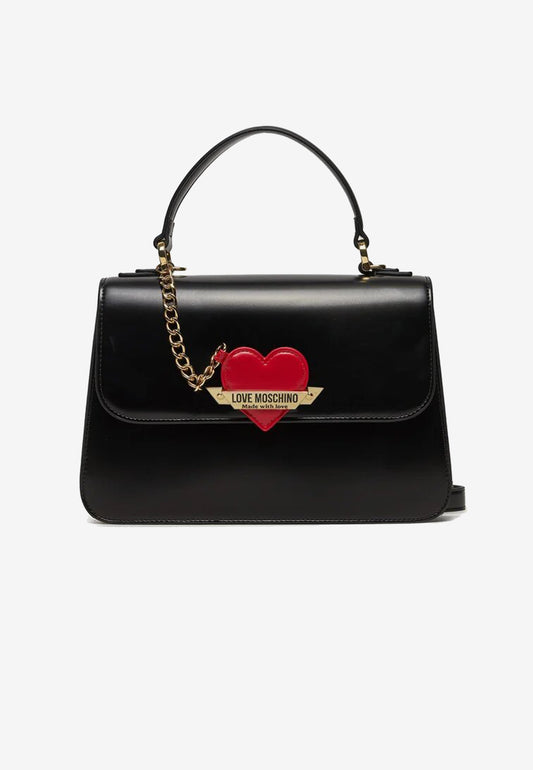 LOVE MOSCHINO - Rote Love Schwarze Handtasche