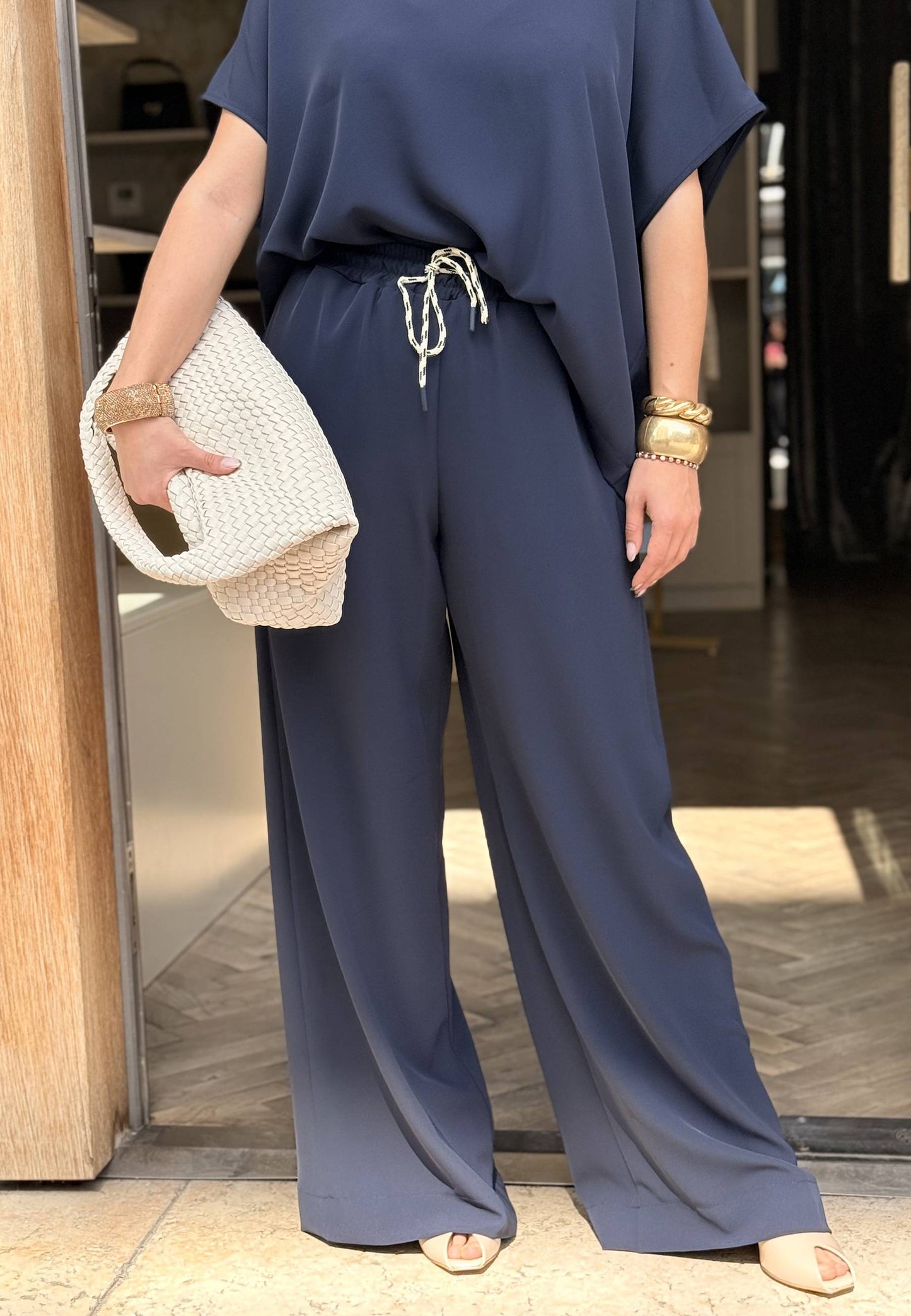 SUSY STAR CURVY - Completo Blusa + Pantalone Blu