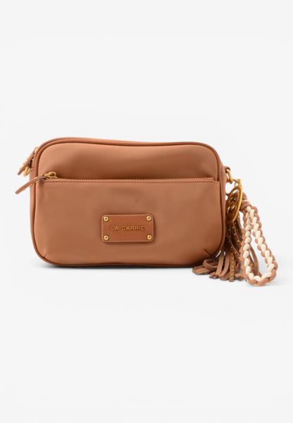 LA CARRIE - Borsetta a Tracolla DARK NYLON Cuoio