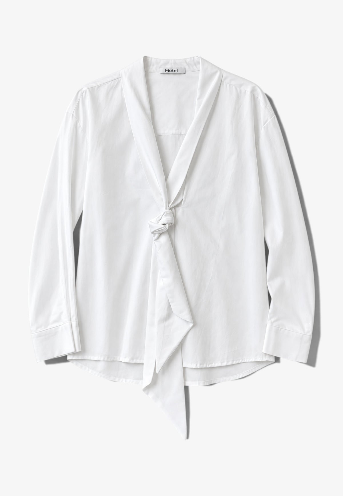 MOTEL - Camicia Con Nodo Bianca
