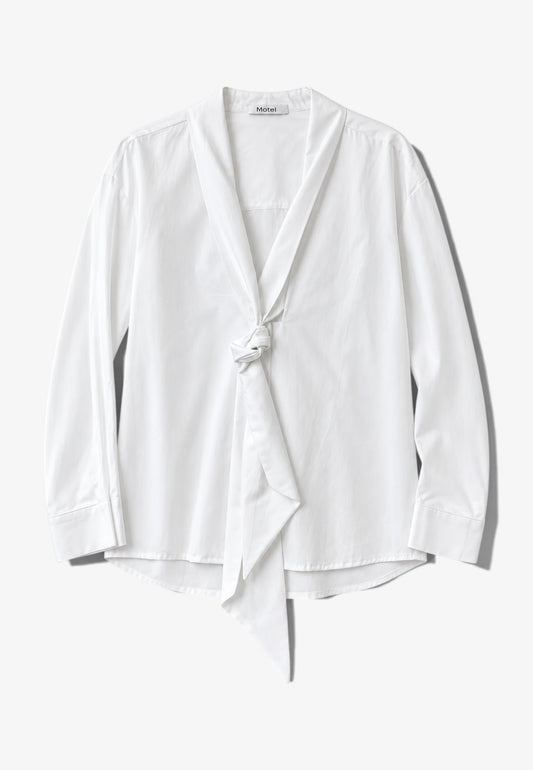 MOTEL - Camicia Con Nodo Bianca